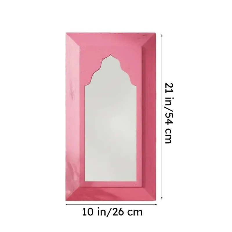 Arched Decorative Wall Mirror -Pink media 8