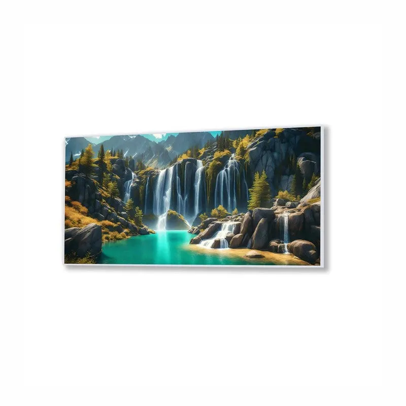 Tranquil Waterscape Canvas Wall Painting With Frame media 4