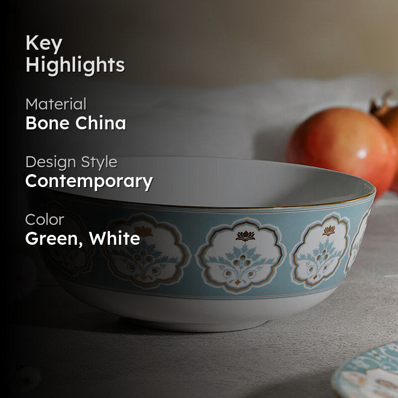 India Circus Rococo Bone China Serving Bowl - 500 mL media 2
