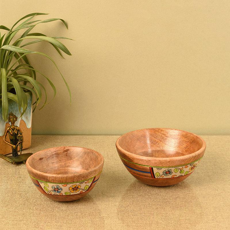Pakwan Wood Bowl (300 ML & 200 ML) - Set Of Two