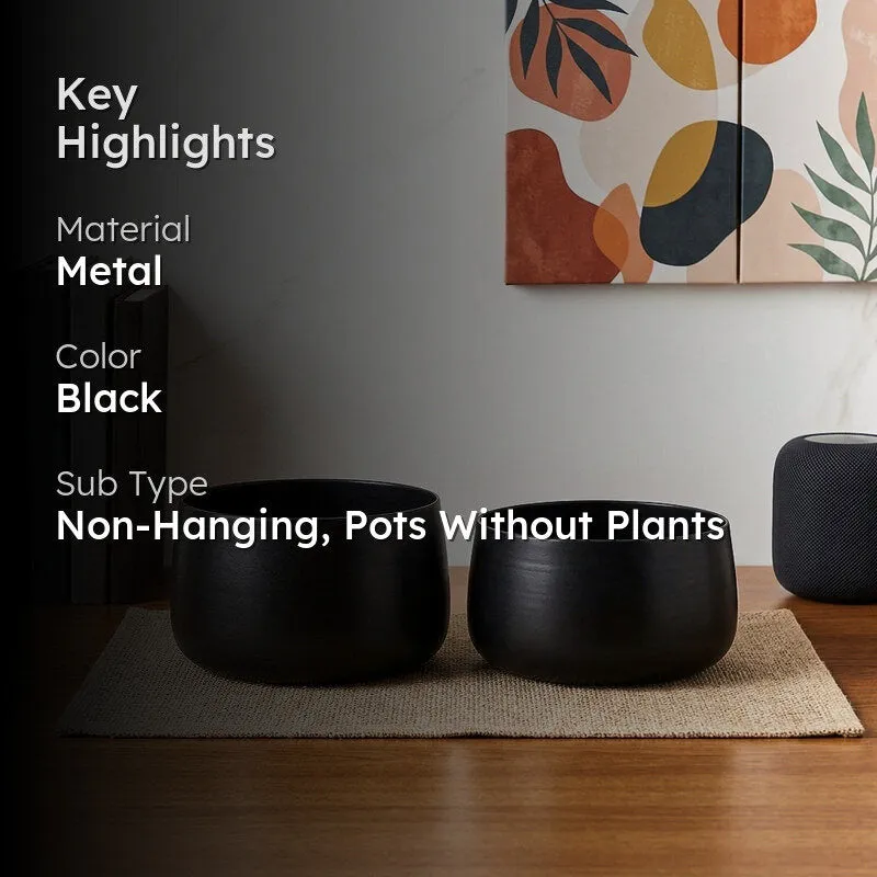Helena Hue Planter (Black) - Set Of Two media 2