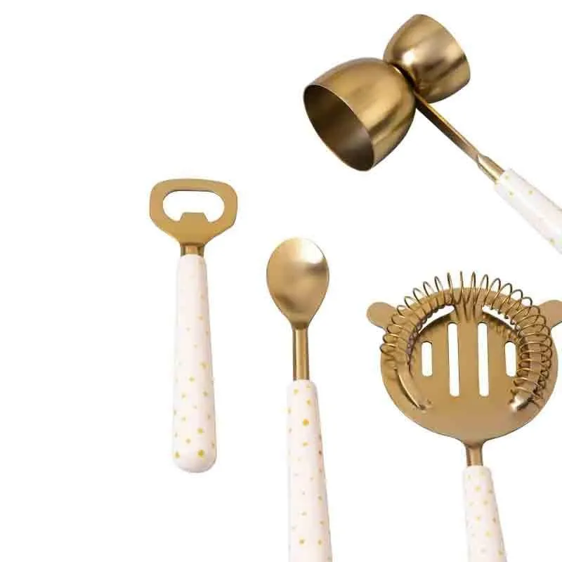 Polka Play Bar Tools (Gold) - Set Of Four media 3