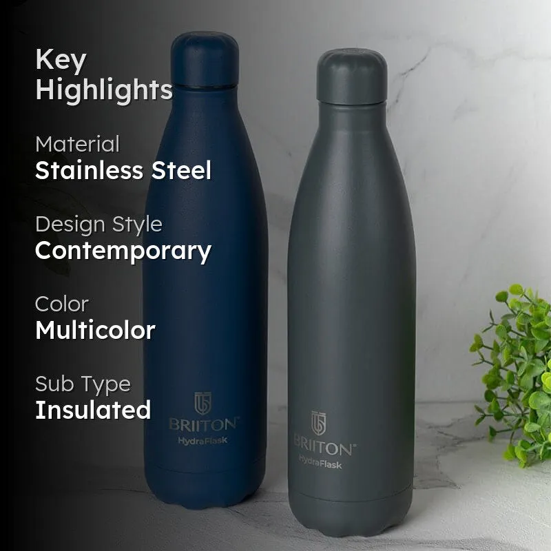 Ipnova Hot & Cold Thermos Water Bottle (Grey & Blue, 750 mL Each) - Set Of Two media 2