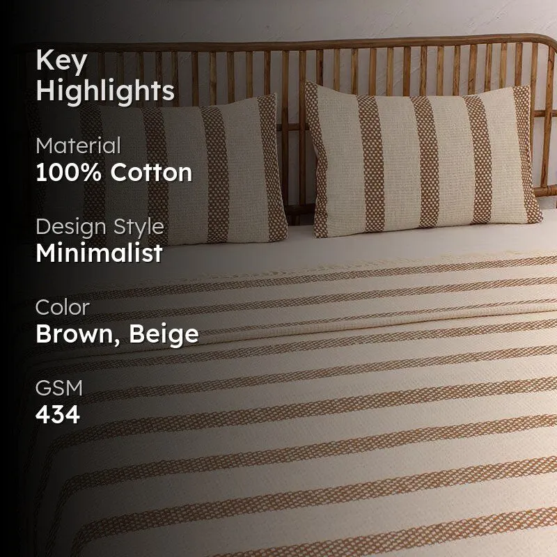 Shivalik Bedcover With Pillow Cover - Brown media 2