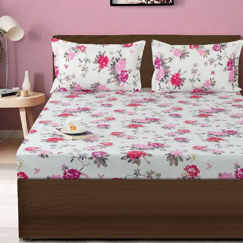 Swayam Ruvo Rosa Cotton Bedsheet (Pink) - 200 TC media 4