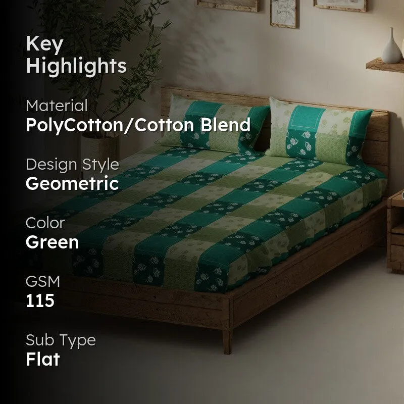 Norvik Bedsheet (Green) - 115 GSM media 2