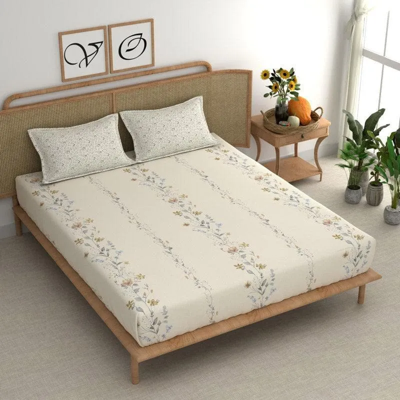 Monisha Floral Microfiber Bedsheet - 120 GSM media 4