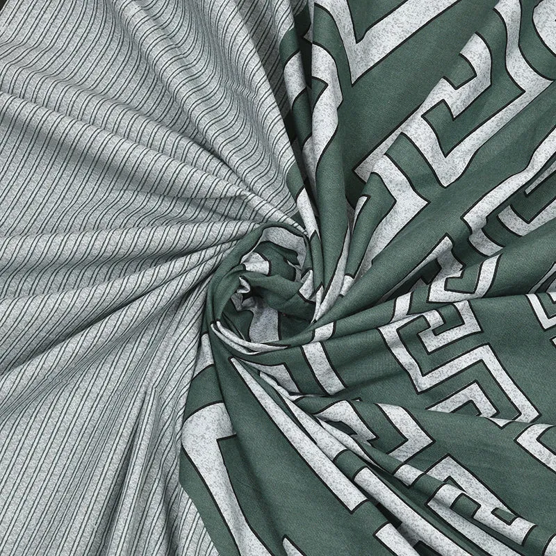 Tulika Treasure Geometric Cotton Bedsheet (Green) - 150 TC media 5