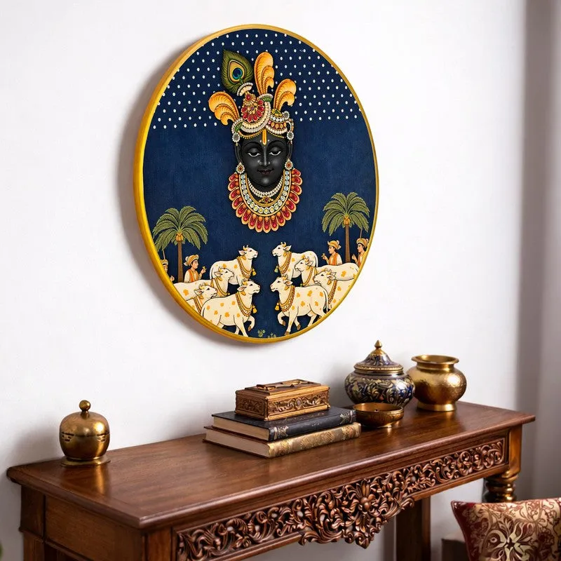 Shrinathji With Cows Pichwai Paper Wall Art media 3