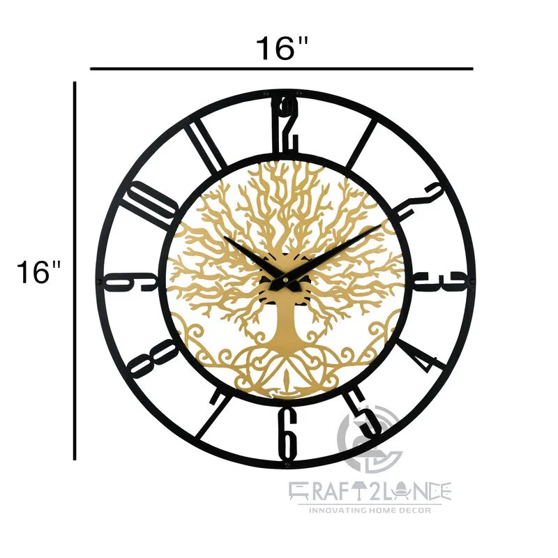 Winder Silent Wall Clock - Gold media 7