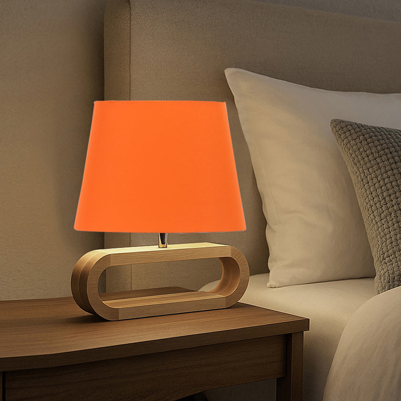 Cotin I Curve Cotton Table Lamp - Orange,Brown