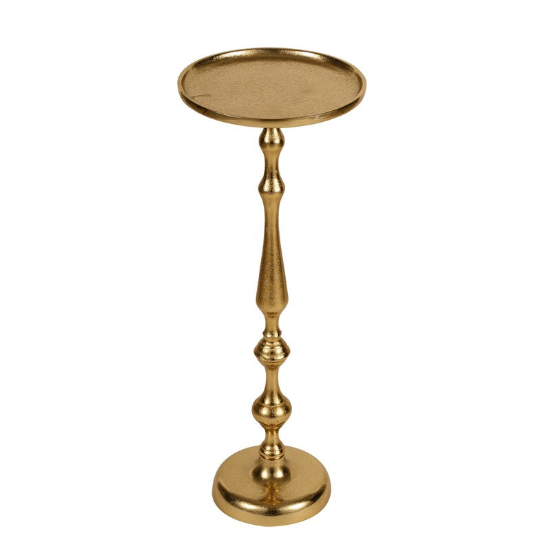 Curved Frame Aluminum Side Table - Gold media 4