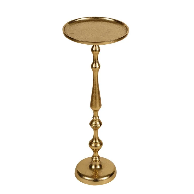 Curved Frame Aluminum Side Table - Gold media 4
