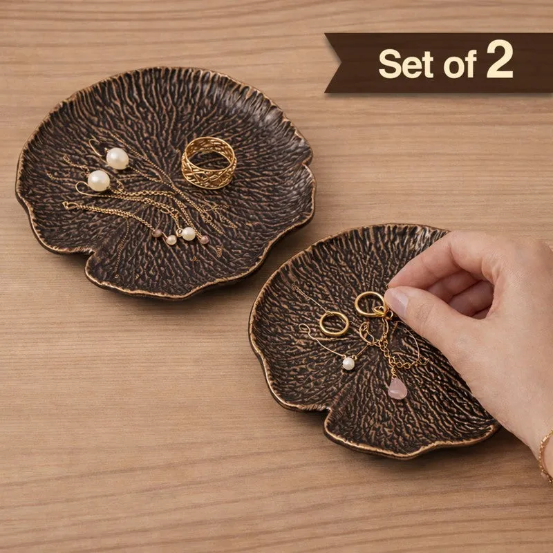 Auraleaf Accent Tray (Brown) - Set Of Two media 4