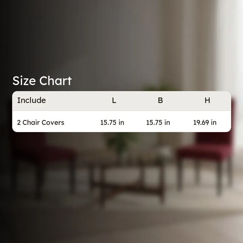 Elvra Classic Chair Cover(Maroon) - Set Of Two media 6