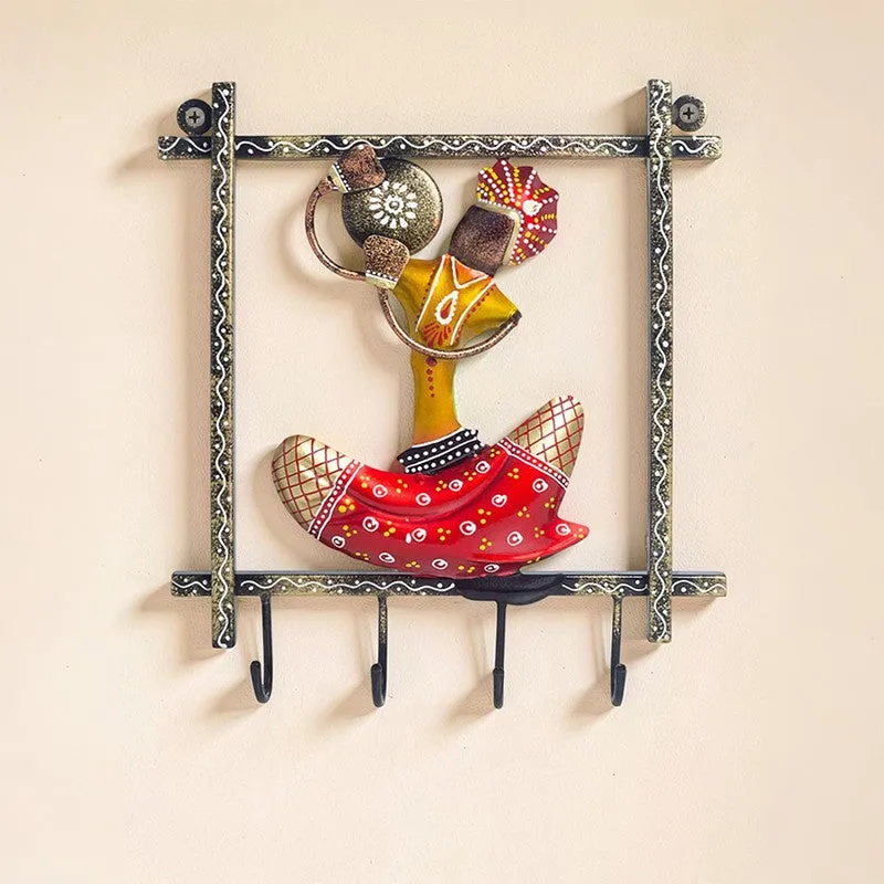 Folk Symphony Handcrafted Key Holder - Red media 1