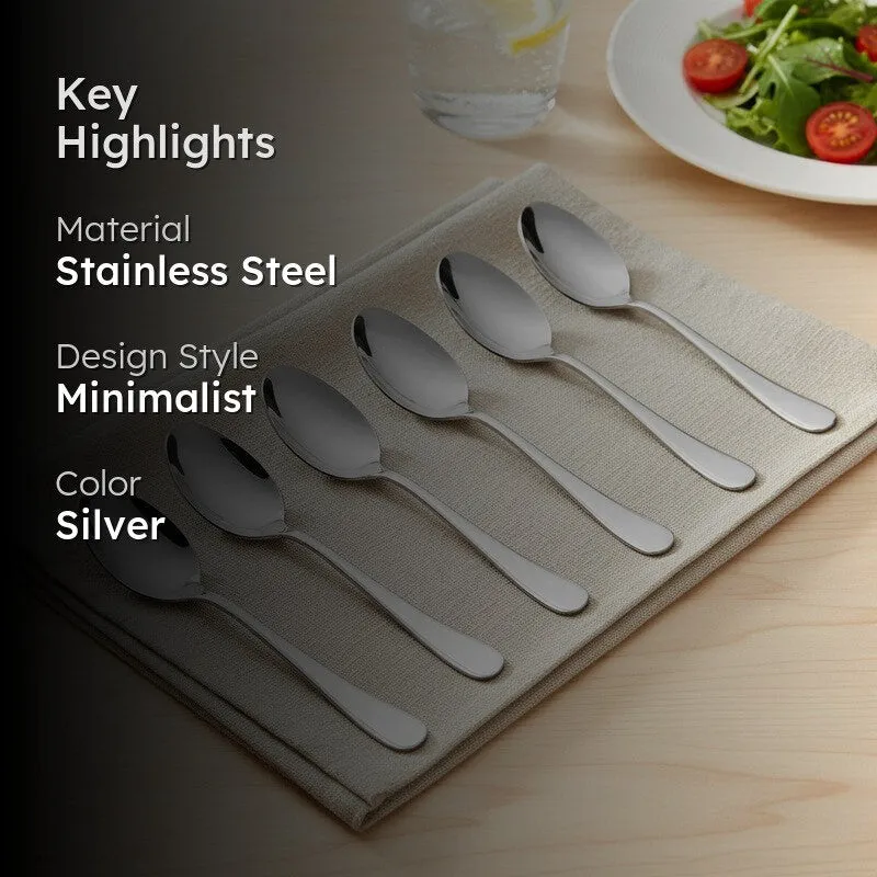 Baguette Stainless Steel Baby Spoon (16 CM) - Set of Six media 2