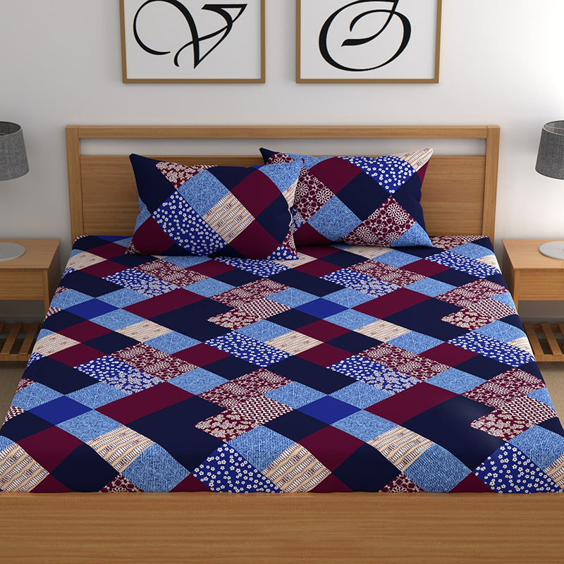 Diamond Ethnika Fitted Microfiber Microfiber Bedsheet - 150 GSM media 5