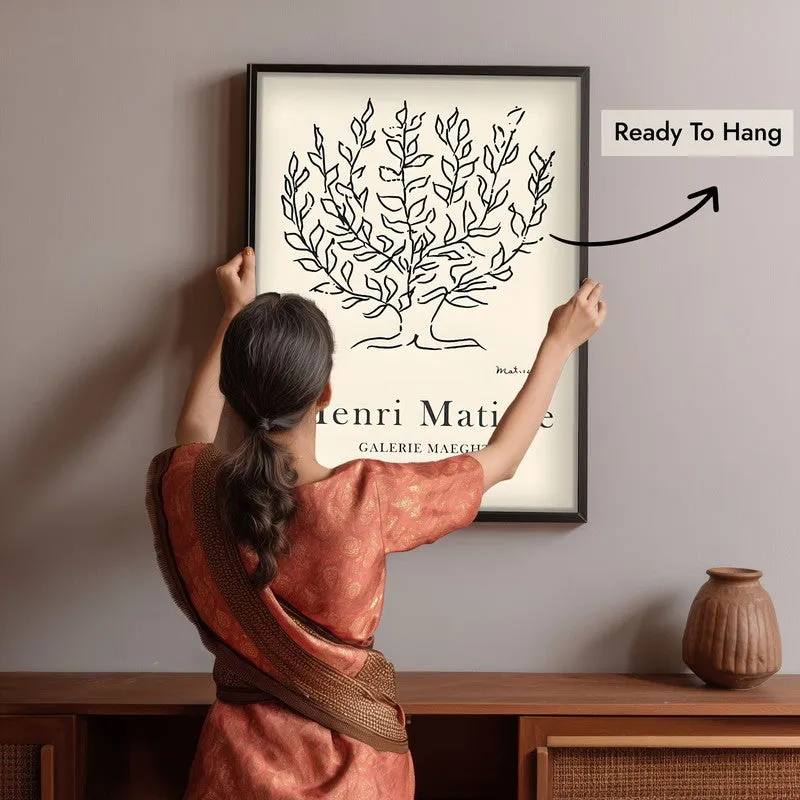 Rooted Silence Canvas Wall Painting With Black Frame media 6