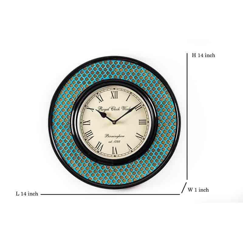 Scaley Handpainted Wall Clock - Blue media 6
