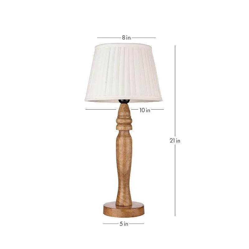 Classy With Twist Pillar Fabric Table Lamp - White,Brown media 5