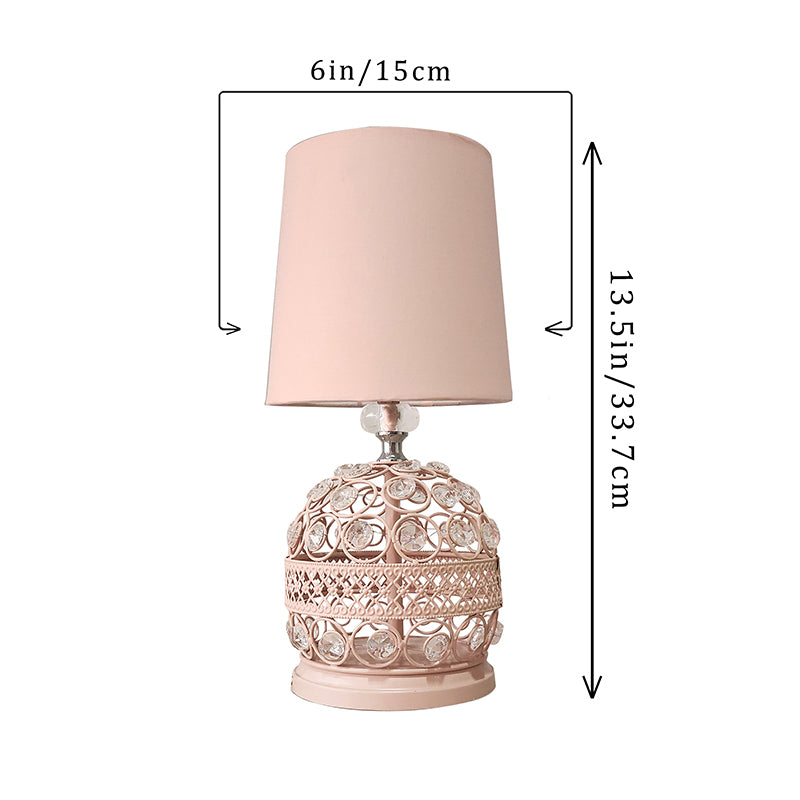 Filigree Fabric Table Lamp - Pink media 6