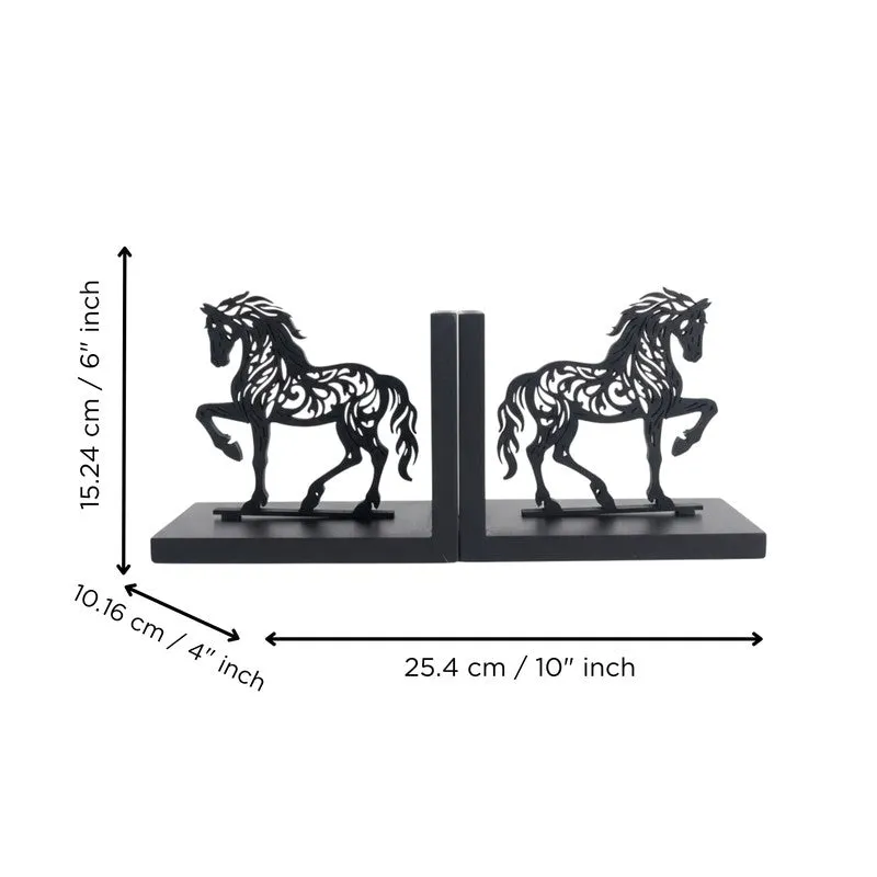Royal Stallions Wooden Book End - Set of Two media 6