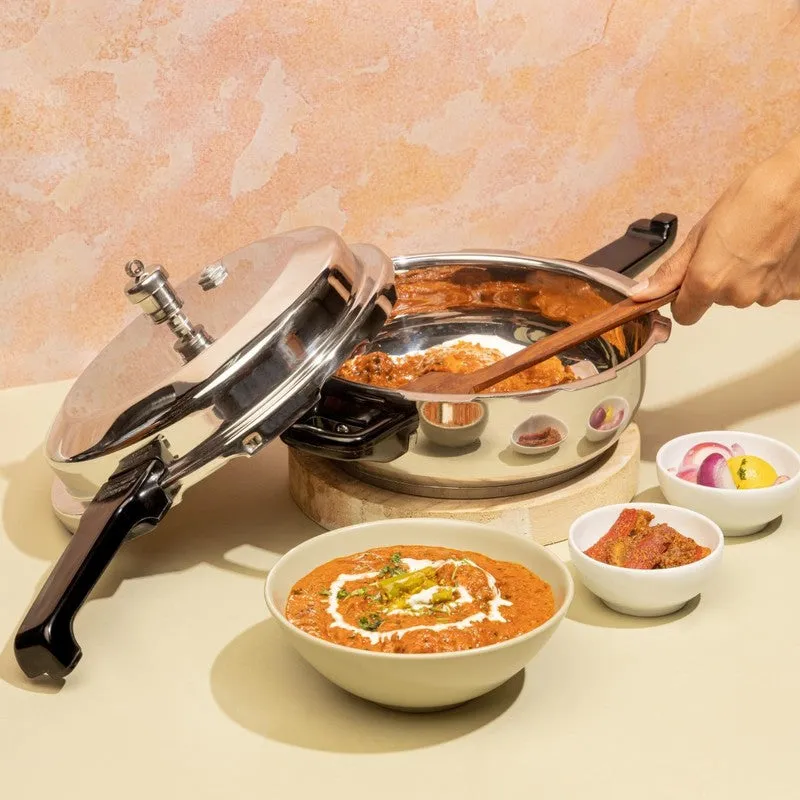 Vinod Auren Pressure Cooker Stainless Steel - 2000 mL/8 Inches media 1