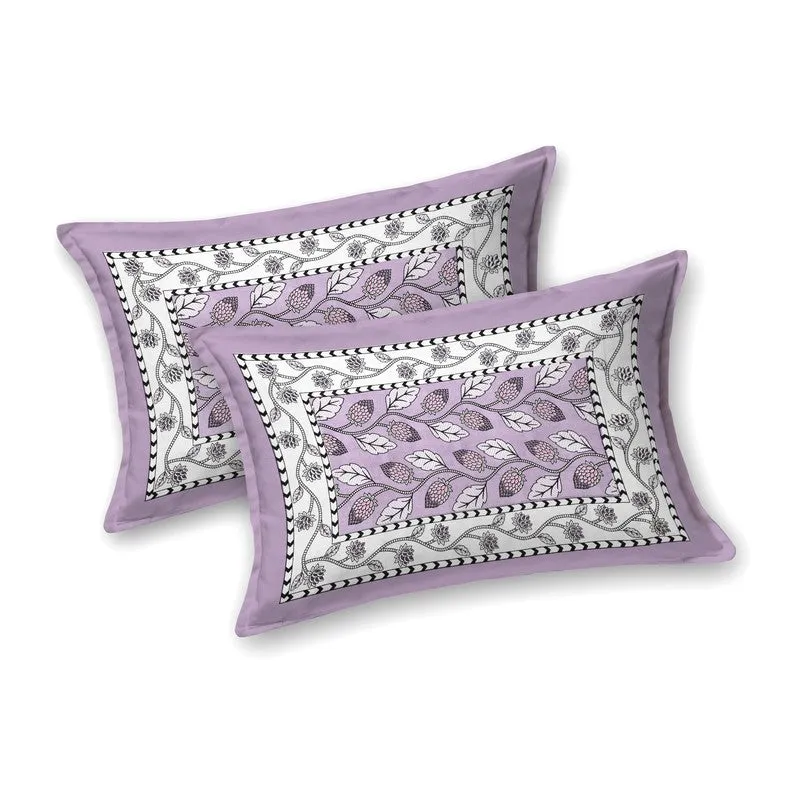 Crafta Cotton Bedsheet (Purple,White) - 240 TC media 4