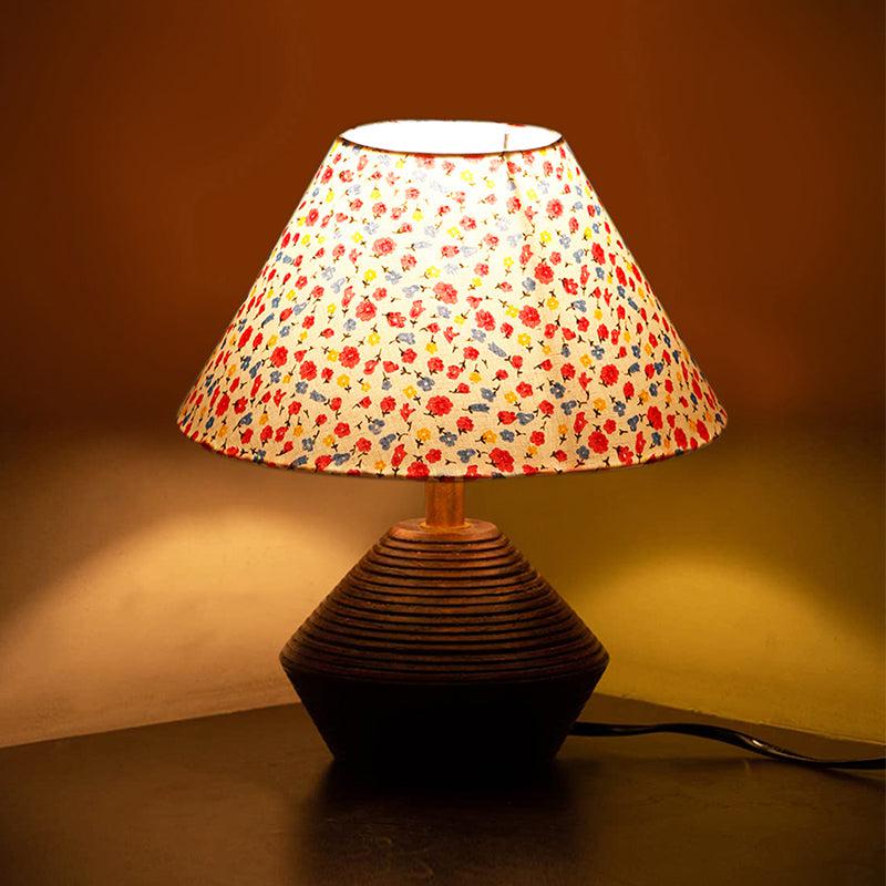 Color Splash Cone Wooden Table Lamp - Multicolor