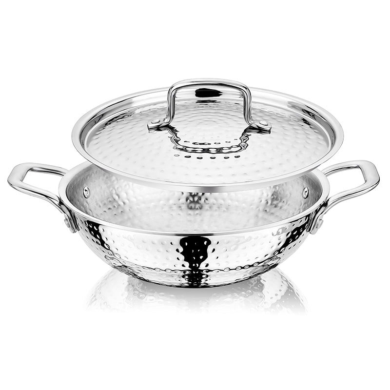 Nirlon Kadhai With Lid - 1200 mL/7 Inches media 8