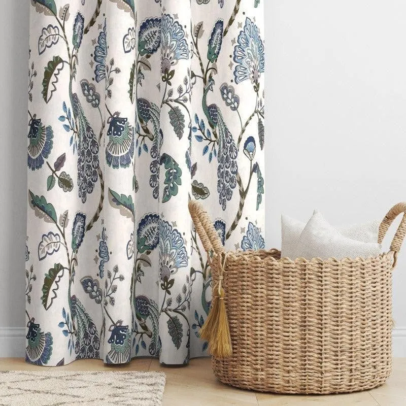 Haruna Single Curtain - Blue media 1