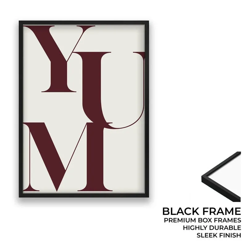 YUM Font Archival Canvas Wall Art - Black media 8
