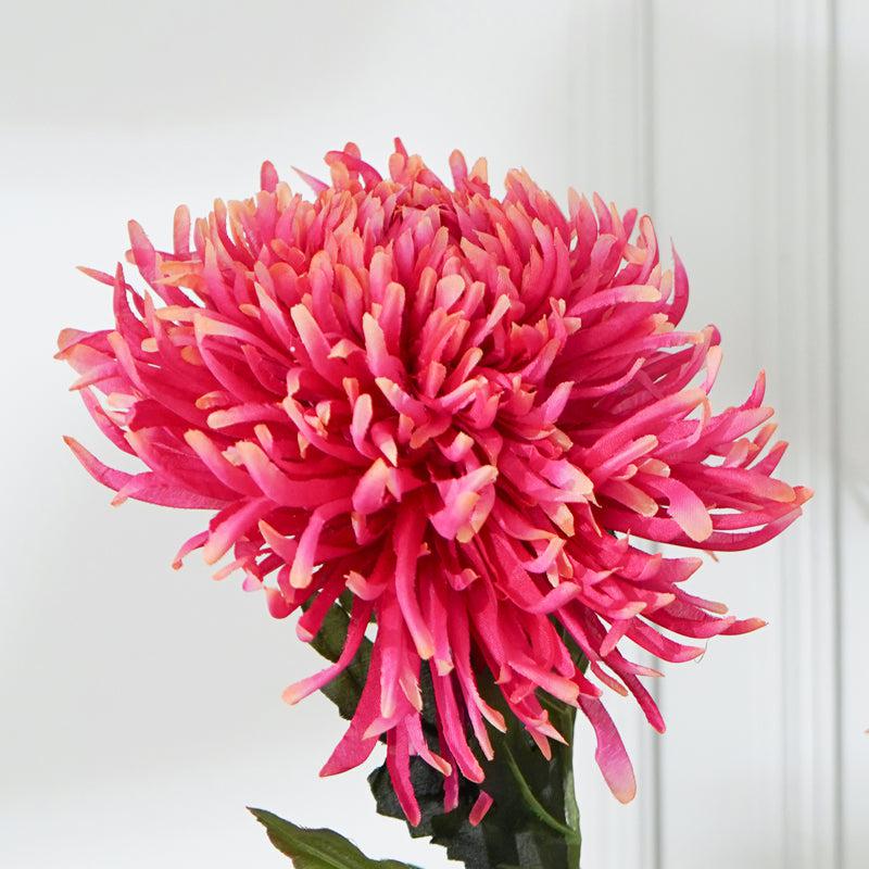 Faux Dark Pink Chrysanthemum Flower Stick (32 CM) - Set Of Two media 4