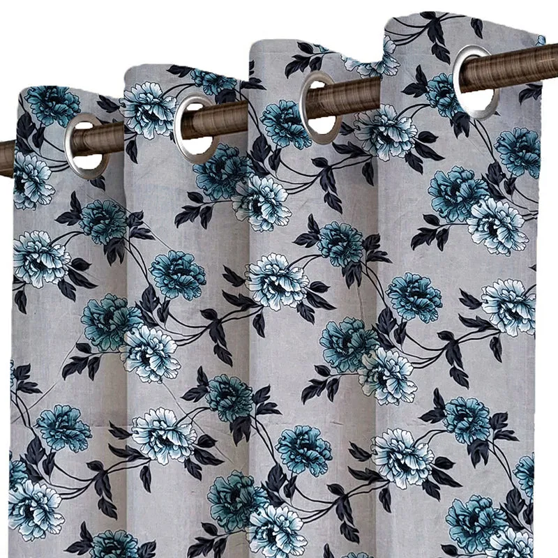 Giada Floral Cotton Curtain - Set Of Three media 5