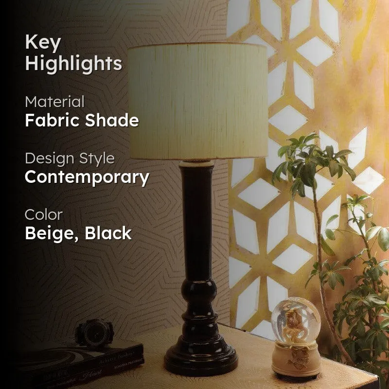 Sorar Hiber Fabric Table Lamp - Beige,Black media 2
