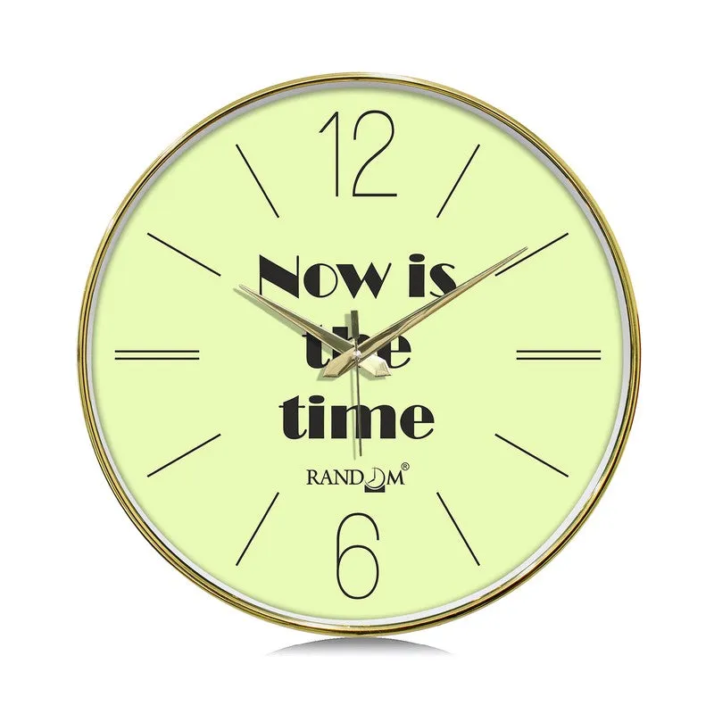 Now Is The Time Analog Wall Clock - Green media 3