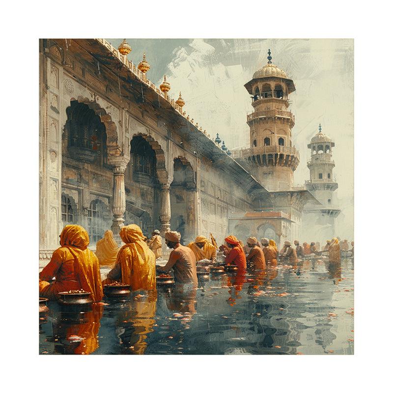 Spiritual Holy Bath Poly Canvas Wall Painting media 4