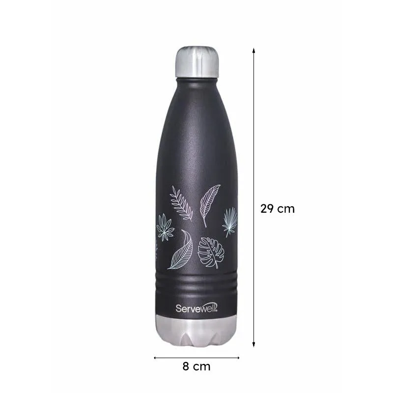 Leafy Mate Hot & Cold Thermos Bottle (Black) - 750 mL media 5