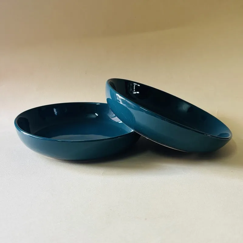 Ceramic Salad Bowls (Blue,300 mL Each) - Set Of Two media 7