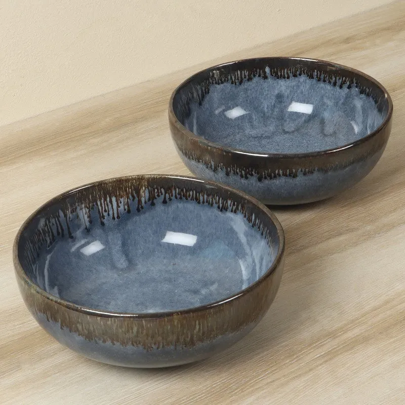 Modessa Table Serving Bowl (Blue,700 mL Each) - Set Of Two media 5