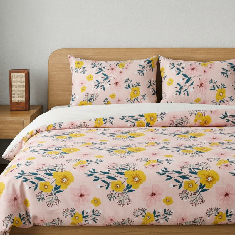 Floral Fantasy Microfiber Bedsheet - 130 GSM media 4