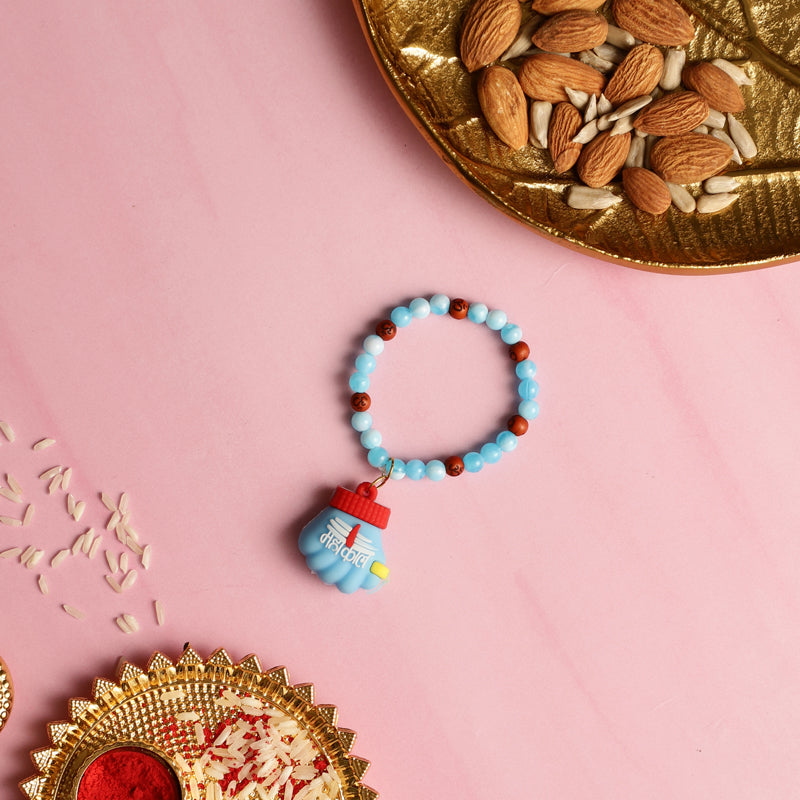 Mahakal Rakhi with Roli Chawal - Two Piece Set