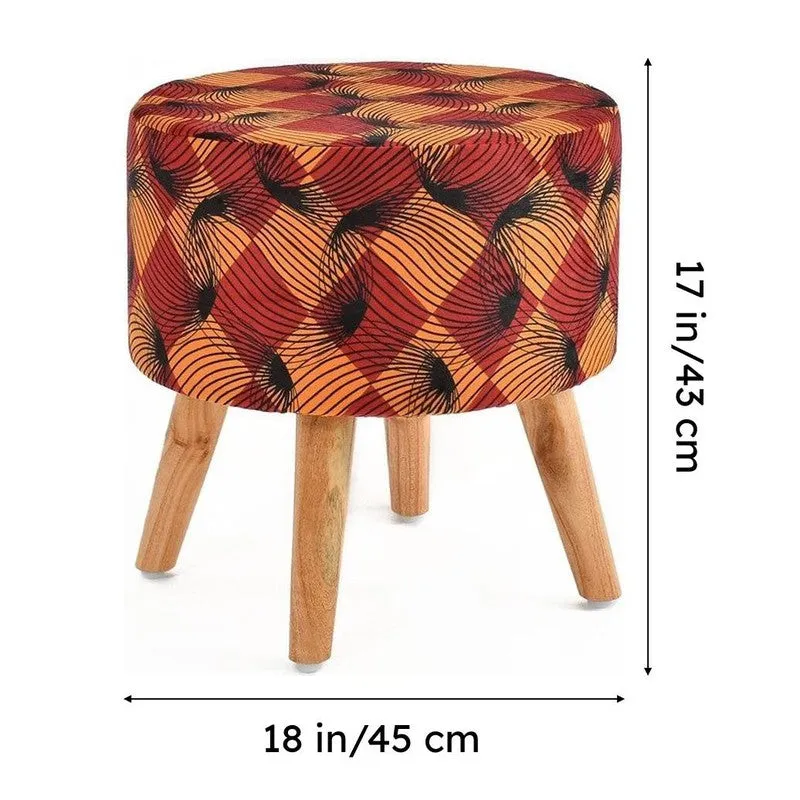Rustic Abstract Ottoman - Multicolor media 8