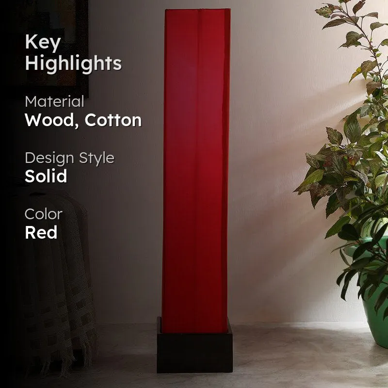 Axiya Wooden Tower Floor Lamp - Red media 2