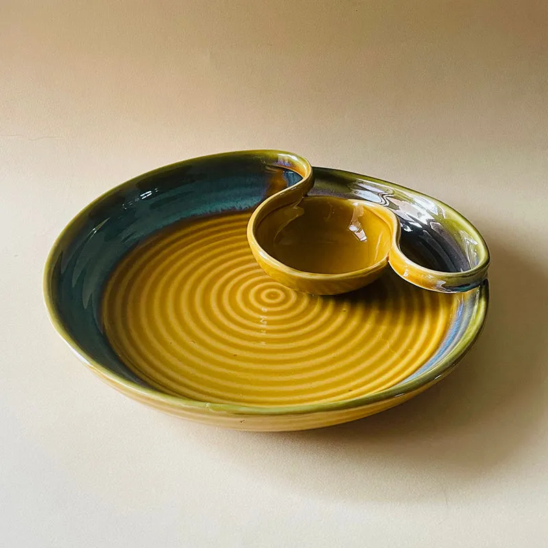 Wren Ceramic Chip & Dip Platter media 4
