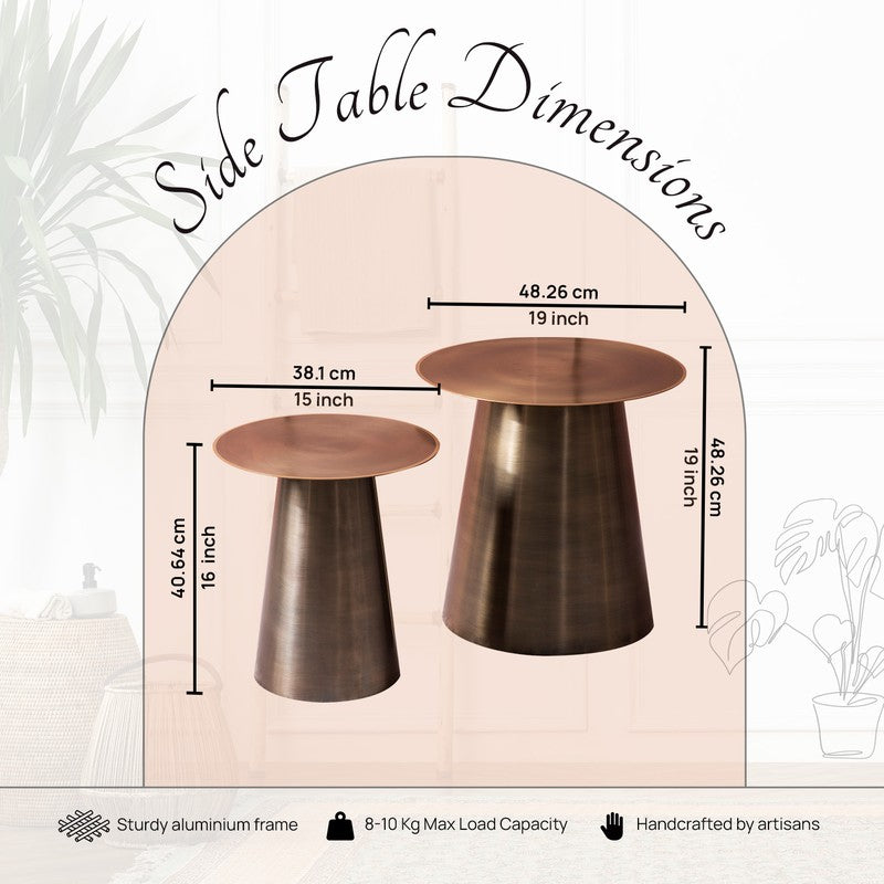 Glino Accent Table (Gold) - Set Of Two media 6