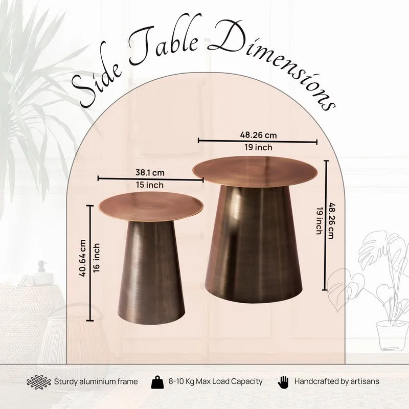 Glino Accent Table (Gold) - Set Of Two media 6