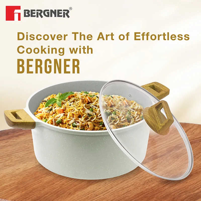 Bergner Smooth Sear Induction Safe Non-Stick Casserole With Lid  - 30 cm/5000 mL - 5