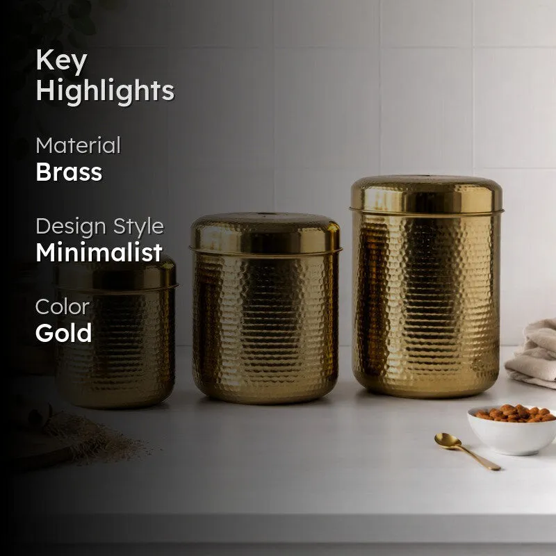 PureFor Gold Brass Container (8000 mL/6500 mL/5000 mL) - Set of Three media 2